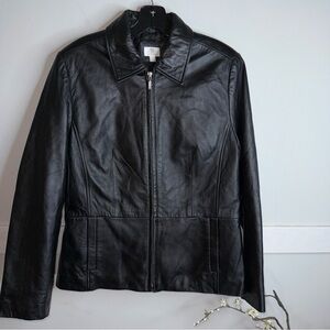 Apt. 9 Women's Classic Black Leather Jacket